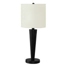 Metal Candlestick USB Table Lamps With Ivory Drum Shade (Set of 2) - Black - HomeRoots - Lamp Sets - Elite Enclave Home
