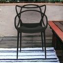 Heavy Duty Plastic Indoor Outdoor Dining Chair - Black