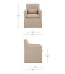Lydia - Outdoor Slipcover Dining Chair - Light Brown - Moe's Home Collection - Dining Chairs - Elite Enclave Home