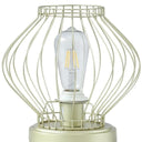 10" Bedside Table Lamp With Gold Cage Shade - Gold - HomeRoots - Table Lamps - Elite Enclave Home