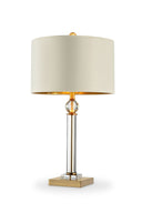 Crystal Accent Desk Lamp - Gold