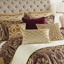 Julius - 4 Piece Queen Comforter Set - Burgundy