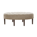 Martin - Surfboard Tufted Ottoman - Linen - Madison Park - Upholstered Ottomans - Elite Enclave Home