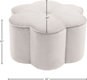 Daisy - Ottoman - Meridian Furniture - Upholstered Ottomans - Elite Enclave Home