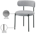 Beacon - Boucle Fabric Dining Chair (Set of 2) - Meridian Furniture - Chair Sets - Elite Enclave Home