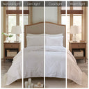 Bahari - 3 Piece Tufted Palm Duvet Cover Set - Off White