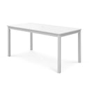 Solid Wood Outdoor Dining Table With Umbrella Hole - White