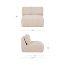 Matina - Slipper Chair - Oatmeal - Moe's Home Collection - Stationary Chairs - Elite Enclave Home