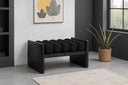 Waverly - Bench With Black Frame - Meridian Furniture - Upholstered Benches - Elite Enclave Home