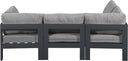 Nizuc - Outdoor Patio 4 Piece Modular Sectional With Gray Frame