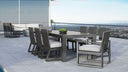 Redondo - Armless Dining Chair, No Welt - Cast Silver / Dark Gray