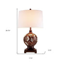 Mosaic Design Table Lamp - Brown Metallic