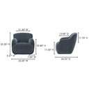 Stevie - Lounge Chair - Slate Blue - Moe's Home Collection - Arm Chairs - Elite Enclave Home