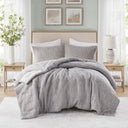 Arlo - 3 Piece Full/Queen Oversized Comforter Set - Charcoal