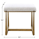 Midas - Small Bench - Gold / White