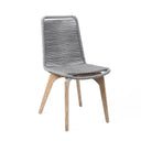 Solid Wood Outdoor Dining Chair (Set of 2) - Gray