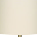 20" Concrete Round Table Lamp With Ivory Drum Shade - Gray - HomeRoots - Table Lamps - Elite Enclave Home