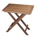 28" Solid Wood Folding Outdoor Side Table - Brown