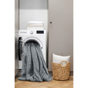Porter - Full Soft Washed Pleated Comforter Set - Blue / Gray