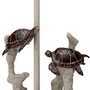 Table Lamp With White Drum Shade (Set of 2) - Brown