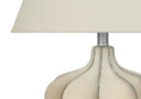 Round Table Lamp With Cream Empire Shade - Cream - HomeRoots - Table Lamps - Elite Enclave Home