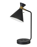 Asymmetrical Diabolo Metal Desk Lamp - Black