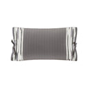Hanae - Embroidered Oblong Decorative Pillow - Gray - N Natori - Throw Pillows - Elite Enclave Home