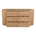 Theo - 6 Drawer Dresser - Light Brown - Moe's Home Collection - Dressers - Elite Enclave Home