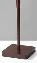 Solid Wood Floor Lamp With Dark Gray Fabric Drum Shade - Brown - HomeRoots - Floor Lamps - Elite Enclave Home