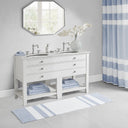 Spa - 24" x 72" Reversible Bath Rug - Blue - Madison Park - Bath Rugs & Mats - Elite Enclave Home