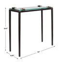 Averona - Glass Top Accent Table - Bronze