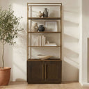 Elliot - Bookshelf - Brown Oak - Moe's Home Collection - Etageres - Elite Enclave Home