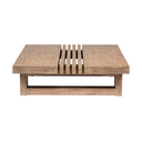 33" Solid Wood Outdoor Coffee Table - Natural