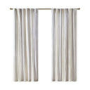 Samara - 50x84" Poly Printed Curtain Panel With Tufted Stripe And Lining - White / Brown - Madison Park - Curtains & Drapes - Elite Enclave Home