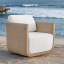 Santorini - Outdoor Swivel Lounge Chair - Brown - Uttermost - Swivel Chairs - Elite Enclave Home