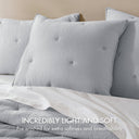 Breeze - Gauze Embroidered Euro Sham - Blue - Harbor House Blue - Coverlet & Shams - Elite Enclave Home