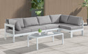Nizuc - Outdoor Patio 5 Piece Modular Sectional With White Frame - Meridian Furniture - Stationary Sectionals- Elite Enclave Home