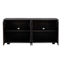 Stevenson - Chiseled 4 Door Cabinet - Black / Brown / Woodtone - Uttermost - Accent Cabinets- Elite Enclave Home