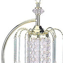 Metal Chandelier Faux Crystal Table Lamp - Gold