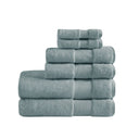 Turkish - 6 Piece Bath Towel Set - Blue - Madison Park Signature - Towel Sets - Elite Enclave Home