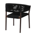Solid Wood Outdoor Dining Chair (Set of 2) - Black