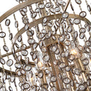 Valka - 6 Light Crystal Chandelier - Light Brown
