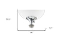 Modern Thick Pole Torchiere Floor Lamp - Silver - HomeRoots - Floor Lamps - Elite Enclave Home