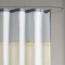 Donnell - Embroidered And Pieced Shower Curtain - Yellow / Gray - 510 Design - Shower Curtains - Elite Enclave Home
