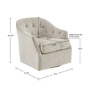 Calvin - Swivel Chair - Natural - Madison Park - Swivel Chairs - Elite Enclave Home