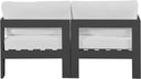 Nizuc - Outdoor Patio 2 Seat Modular Sofa With Gray Frame - Meridian Furniture - Stationary Sectionals- Elite Enclave Home