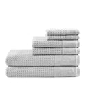 Spa - 6 Piece Jacquard Antimicrobial Towels Set - Gray - Madison Park - Towel Sets - Elite Enclave Home