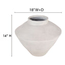 Raja - Large Decorative Vessel - White - Moe's Home Collection - Vases & Jars - Elite Enclave Home