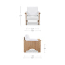 Bauer - Accent Chair - Cream / White / Light Brown - Moe's Home Collection - Accent Chairs - Elite Enclave Home