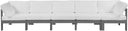 Nizuc - Outdoor Patio 5 Seat Modular Sofa With Gray Frame - Meridian Furniture - Stationary Sectionals- Elite Enclave Home
